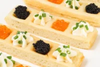 Gourmet Caviar Waffle Sticks