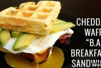 The Ultimate Cheddar Waffle Breakfast Sandwich
