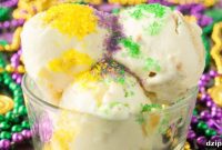 Mardi Gras King Cake Ice Cream