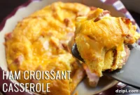 Ham and Cheese Croissant Strata