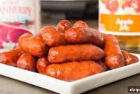 Spicy Apple Cranberry Glazed Little Smokies