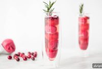 Sparkling Cranberry Sorbet Rosé Mimosa for the Holidays