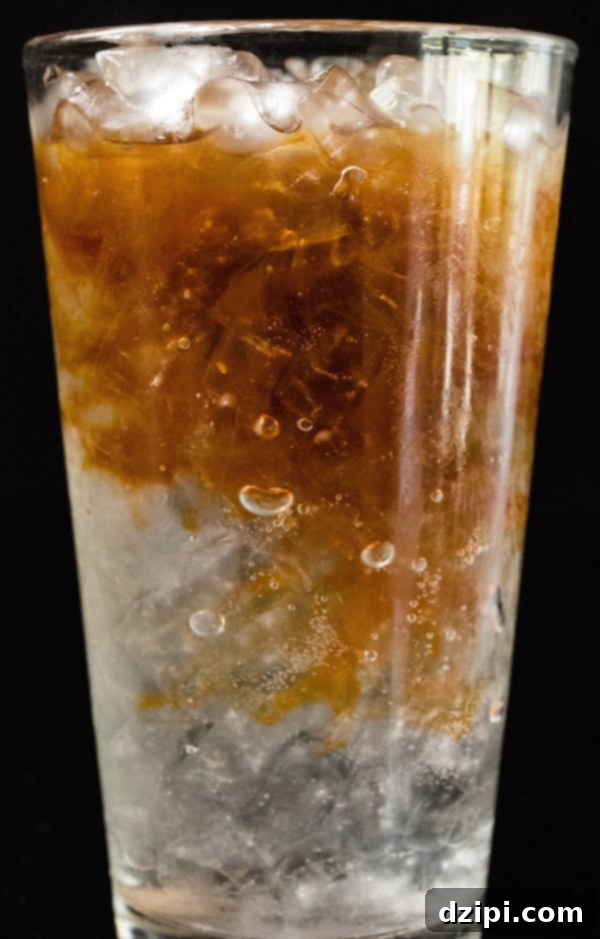 Sparkling Coffee - tonic water with an espresso shot layered on top.
