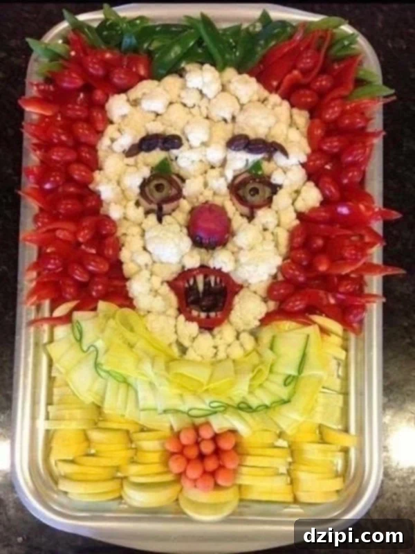 Bewitching Bites 11 Terrifying It Pennywise Vegetable Tray - Halloween Appetizers