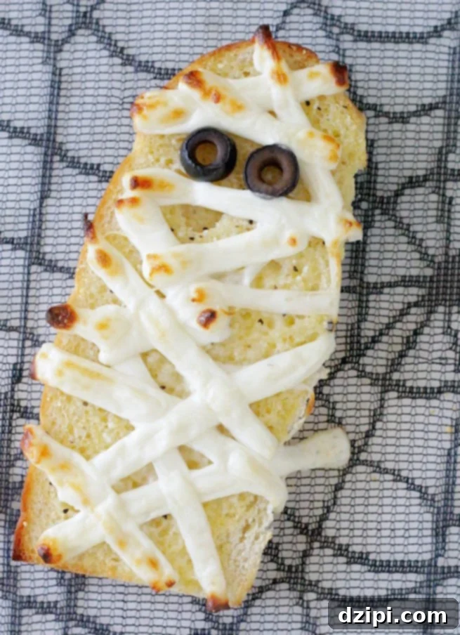 Bewitching Bites 3 Mummified Garlic Bread - Easy Halloween Party Appetizer