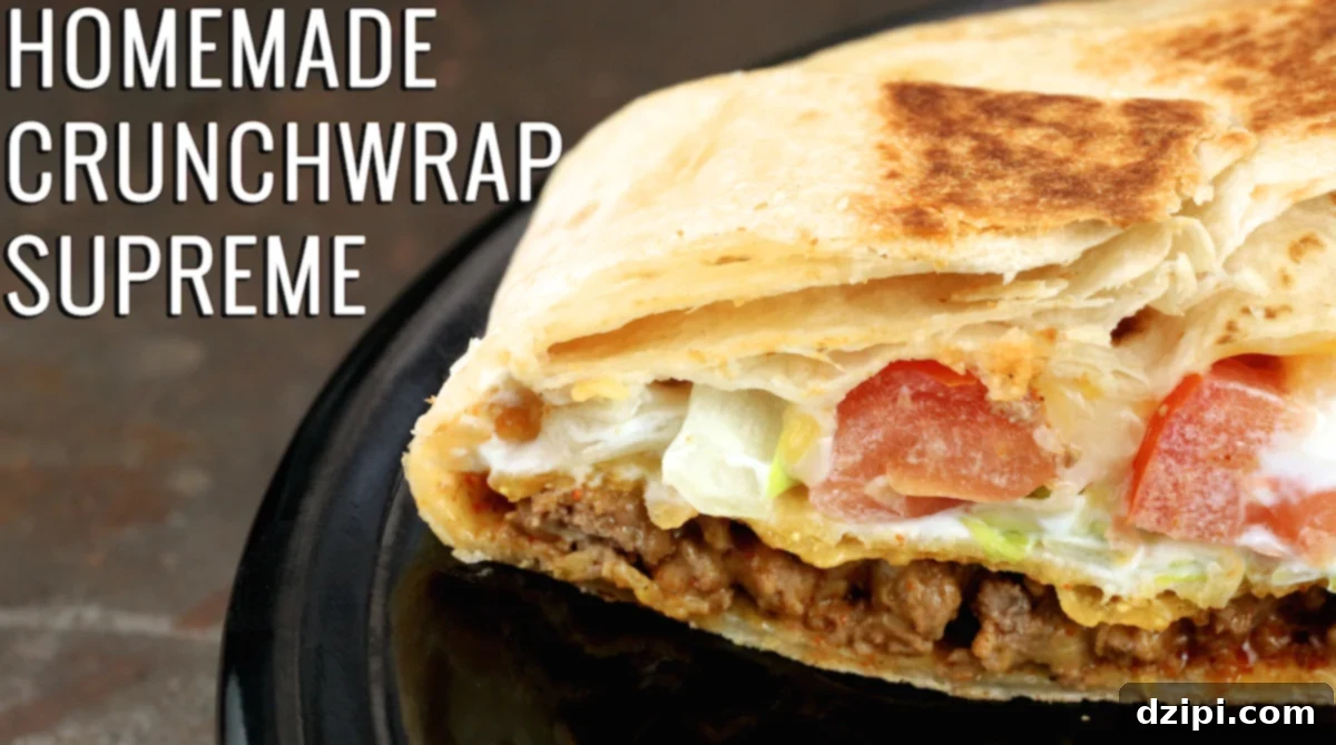 Homemade Crunchwrap Supreme - A delicious and easy copycat recipe from Taco Bell.