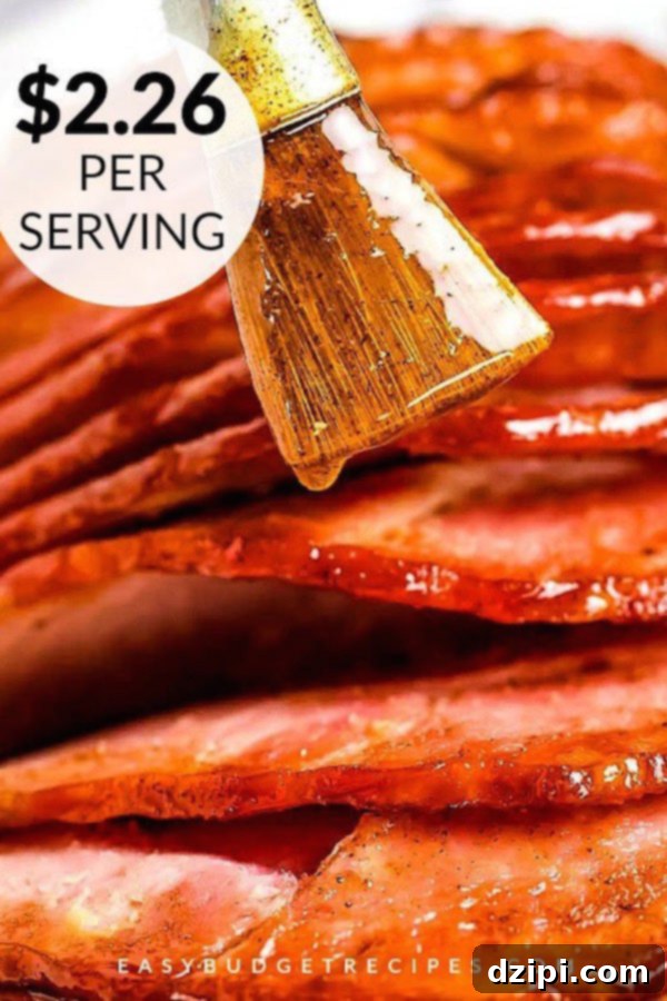 Clone Your Favorite Restaurant Meals At Home 5 Close up of slices of honey baked ham in an Instant Pot being glazed