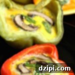 Healthy Spinach, Mushroom, & Egg Stuffed Peppers