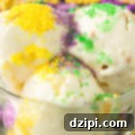 Mardi Gras Desserts: King Cake Ice Cream Recipe