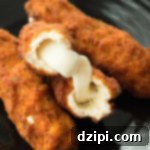 Crispy golden Mozzarella Stick Chicken Fries, a unique fusion snack.