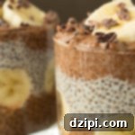 This Banana Cacao Chia Seed Pudding Parfait is an easy, make ahead breakfast recipe. A healthy way to start the day!