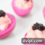 Caviar Pickled Deviled Quail Eggs