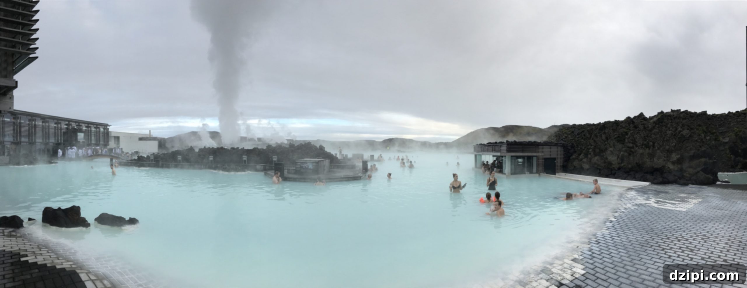 Stunning view of the Blue Lagoon from Lava Restaurant, blending natural beauty with fine dining.