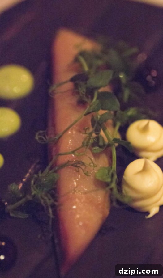 Fresh mackerel served with creamy sauces, part of the Chef's Tasting Menu at Hotel Ranga.