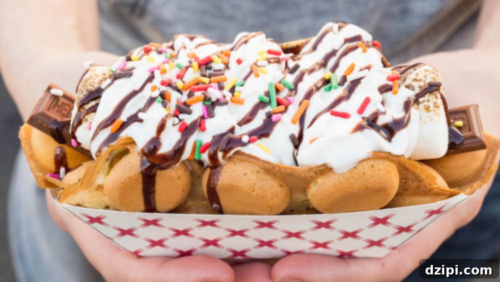 Hong Kong Egg Puff Bubble Waffle S'mores at Smorgasburg LA