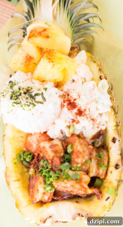 Hawaiian Garlic Butter Shrimp Pineapple Boat from Shrimp Daddy at Smorgasburg LA
