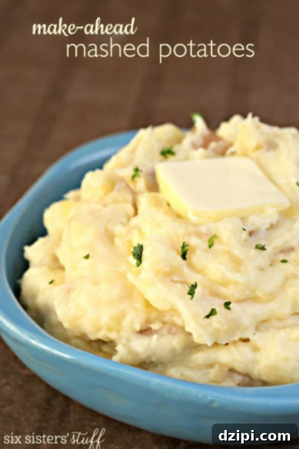 Thanksgiving Make Ahead Mashed Potatoes - Make Ahead Thanksgiving Recipes, creamy and comforting.