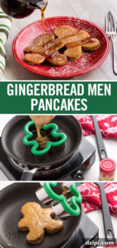 Charming Gingerbread Men Pancakes for Christmas Breakfast
