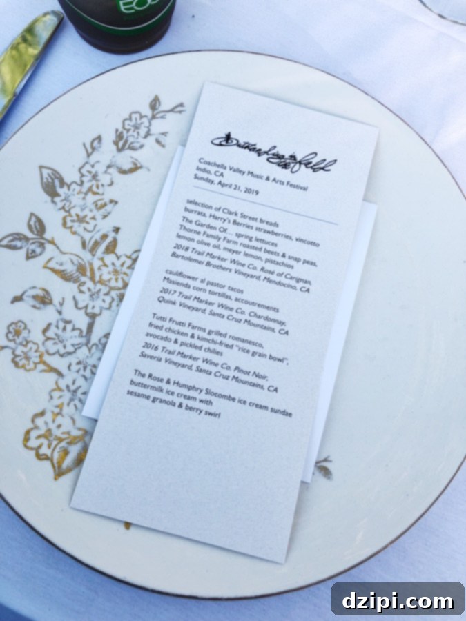 Coachella Eats and Sips 13 Outstanding in the Field Coachella Dinner Menu: A Curated Culinary Journey