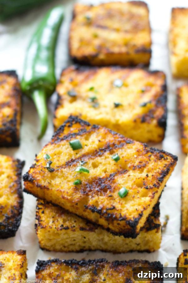 Sun-Kissed Grill Feasts 24 Grilled Cornbread - A unique and flavorful cornbread with a smoky touch