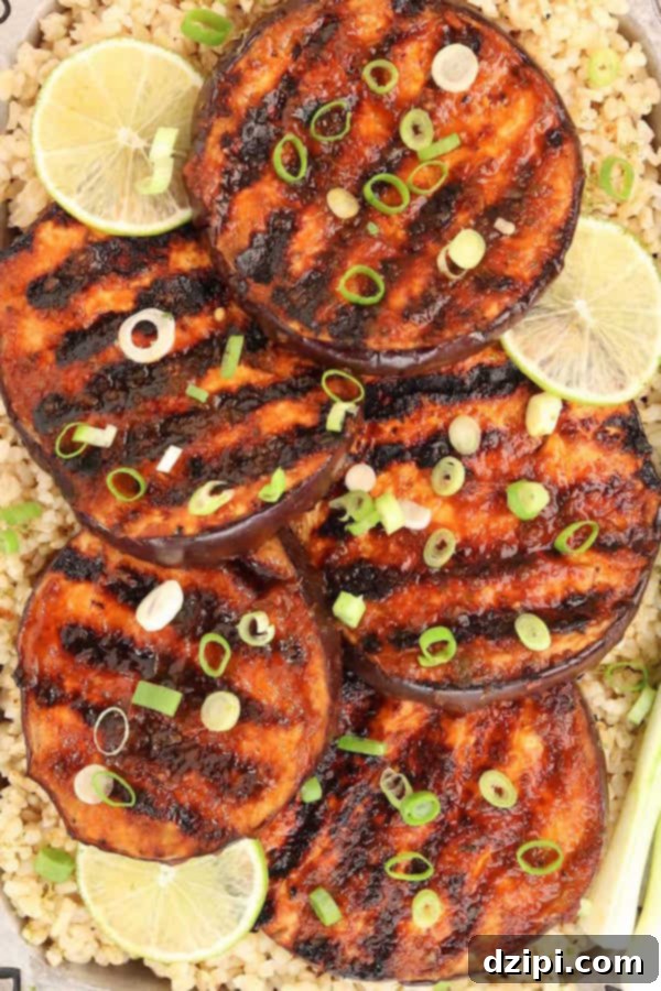 Sun-Kissed Grill Feasts 32 Sweet & Spicy Grilled Eggplant - Flavorful and tender grilled vegetable dish