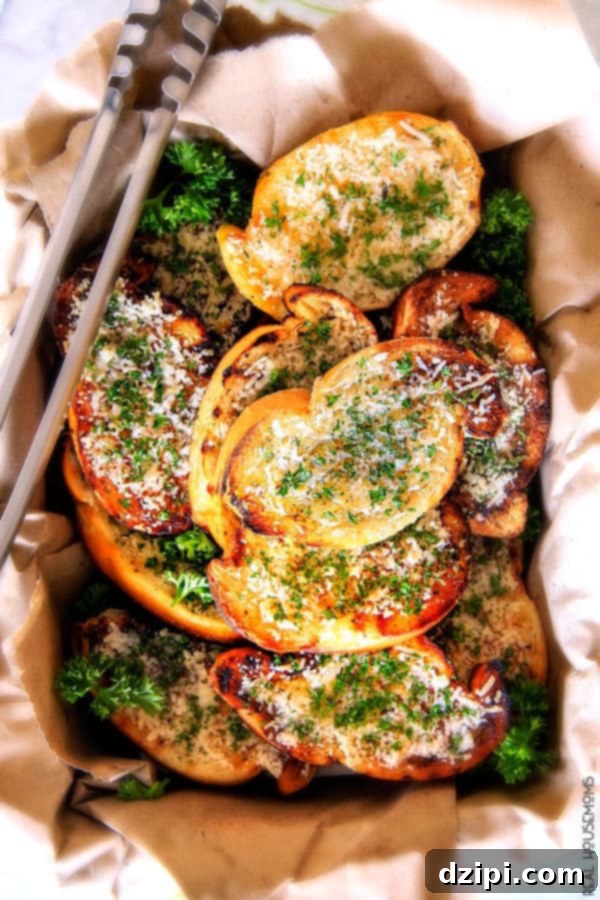 Sun-Kissed Grill Feasts 34 Grilled Parmesan Garlic Bread - Crispy, flavorful bread cooked on the grill